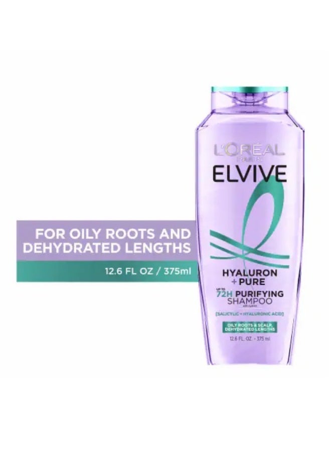 لوريال باريس شامبو إلفيف هيالورون بيور المنقي للشعر الدهني 400 مل - Image 3